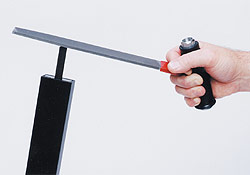 Ergonomic file handle for production filing