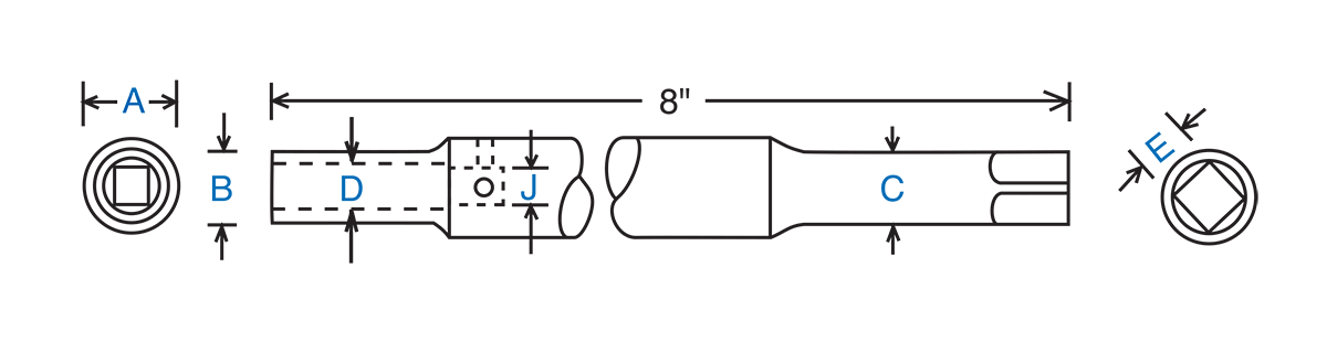 Tap Extension Dimensions